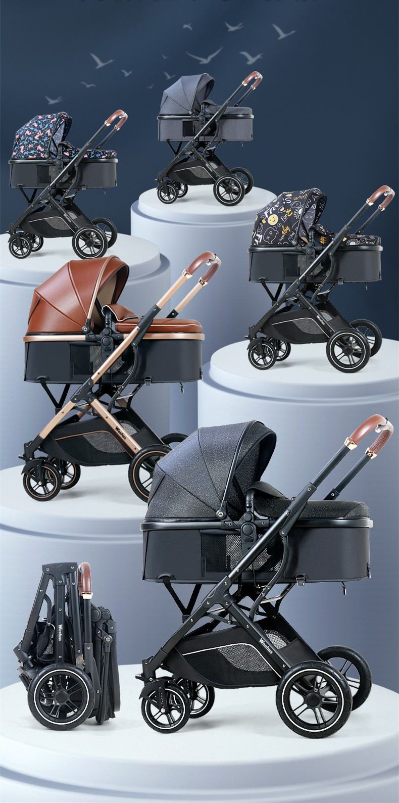 baby stroller pram 3 in 1