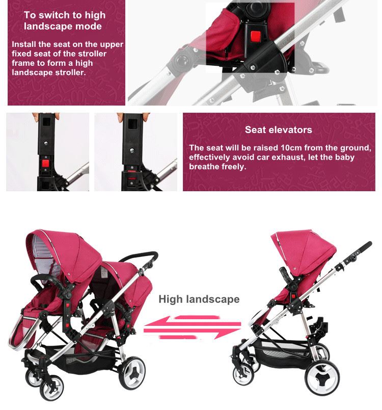 plastic double stroller