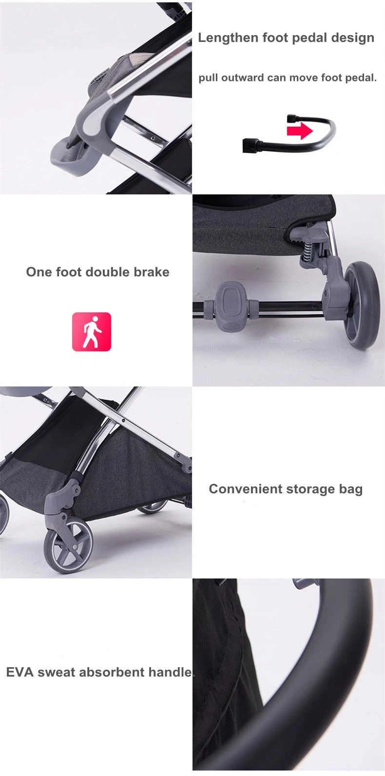 leather lightweight stroller