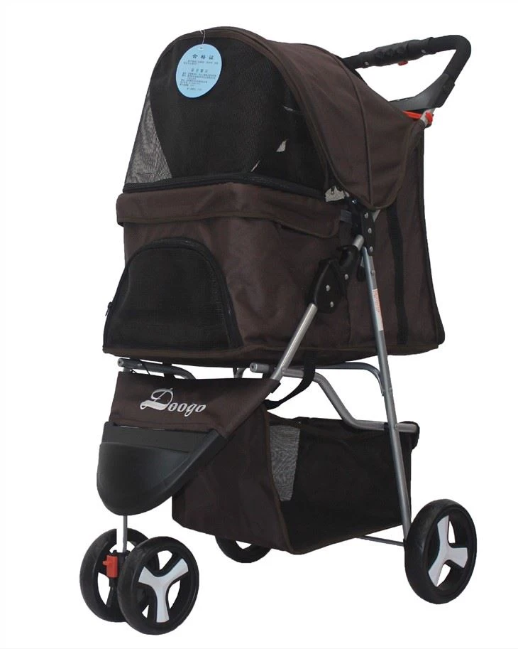 Poussette pour animaux de compagnie 3 roues
